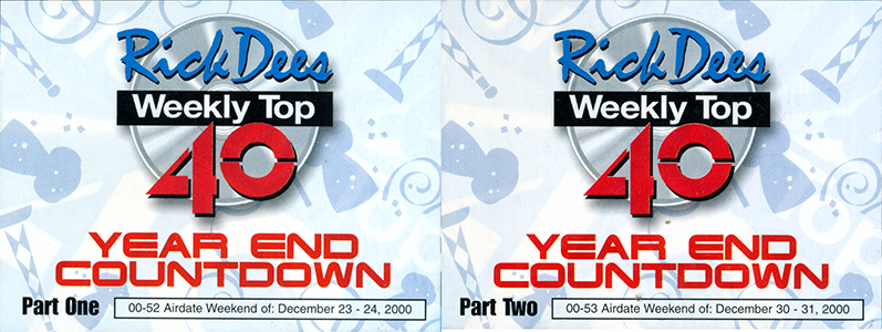 Weekly Top 40 2000 Year End Countdown Stickers