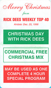 Weekly Top 40 1996 Envelope Christmas Sticker