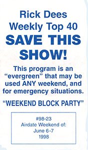 Weekly Top 40 98-23 Block Party/Evergreen