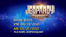 [Jeopardy! 2021 Tournament of Champions - Title Slate]