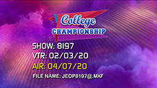 [Jeopardy! 2020 College Championship - Title Slate]