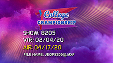 [Jeopardy! 2020 College Championship - Title Slate]