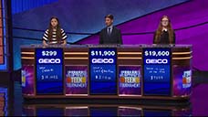 [Jeopardy! 2018 Teen Tournament - Image of the final results]